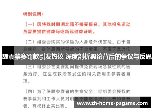 魏震禁赛罚款引发热议 深度剖析舆论背后的争议与反思 魏震禁赛罚款引发热议 深度剖析舆论背后的争议与反思